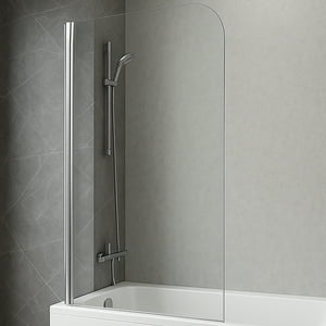 Joytek - Mampara Abatible Para Tina Curva 90X140 Transparente