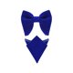 thumbnail image 1 of INSPIRE CHIC Conjunto de Pajarita Ajustable de Color Sólido con Pañuelo de Terciopelo para Hombre Azul Real Talla Única, 1 of 4