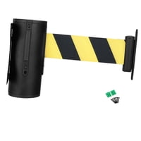 Magideal - Barrera De Cinta Retráctil Para Montaje En Pared, Cinturón De Precaución Multifuncional Para Montaje En Pared Para Almacenes, Escuelas, Centros Comerc 3 Metros