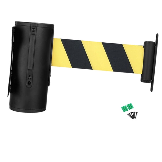 Barrera de Cinta Retráctil para Montaje en Pared, Cinturón de Precaución Multifuncional para Montaje en Pared para Almacenes, Escuelas, Centros Comerc 3 metros