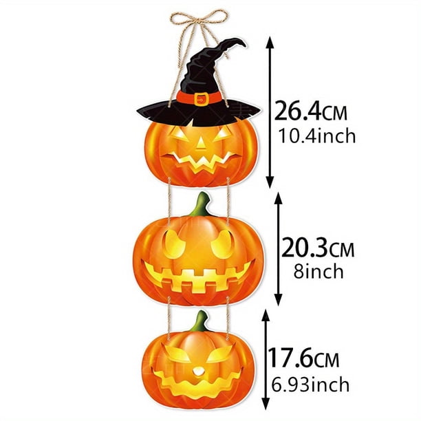 1pc, Spooky Halloween Party Decorations - Pumpkin Bat Door Hanging, Ghost Festival Scene Layout, and Hanging Pendant Decorations