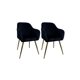 thumbnail image 1 of Pack 2 Sitiales Nieves Negro Patas Doradas, 1 of 5