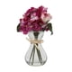 thumbnail image 2 of Hortensia y Rosas Rosadas en Florero de Vidrio 25 cm, 2 of 2