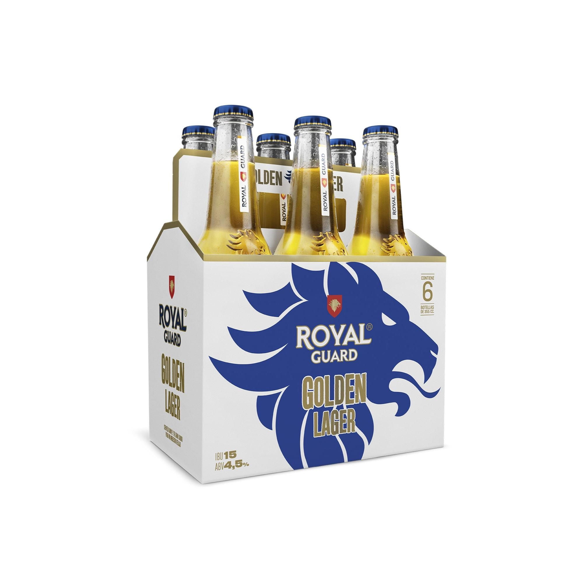 Cerveza Golden Lager 4.5° Pack 6 Botella 355 ml Royal Guard