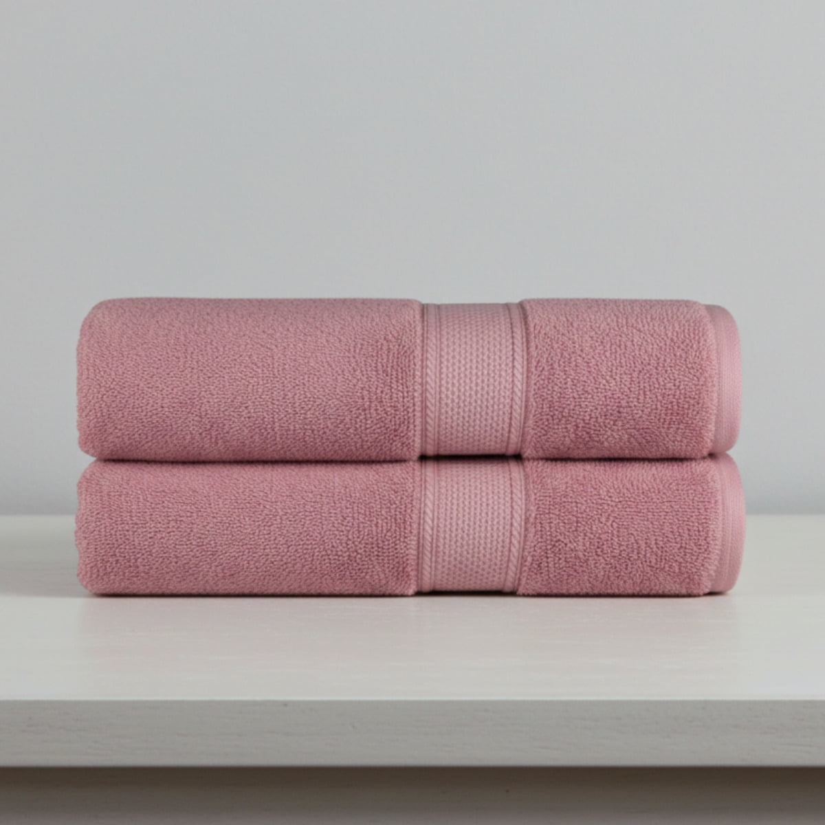 Pack 2 Toallas De Baño Algodón 135x70 Chiteco Classic Suave Color Rosa