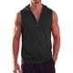thumbnail image 1 of INSPIRE CHIC Camiseta sin mangas con capucha para hombre, cierre de cremallera, sólida, para entrenamiento muscular, sin mangas, 2XL, negro, 1 of 5