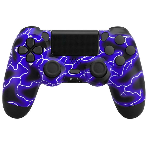 Mando inalámbrico para PS4, mando a distancia compatible con PlayStation 4/PS4 Slim/PS4 Pro/PC con Windows, iluminación morada
