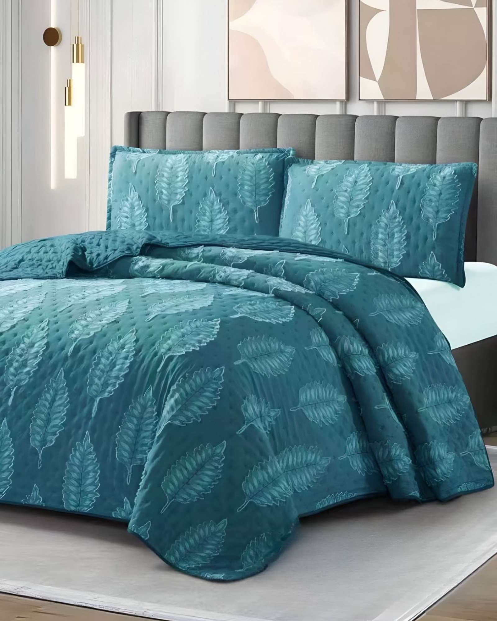 Meipulis - Cobertor Colcha Quilt Tufting De Lujo Suave 2 Plazas