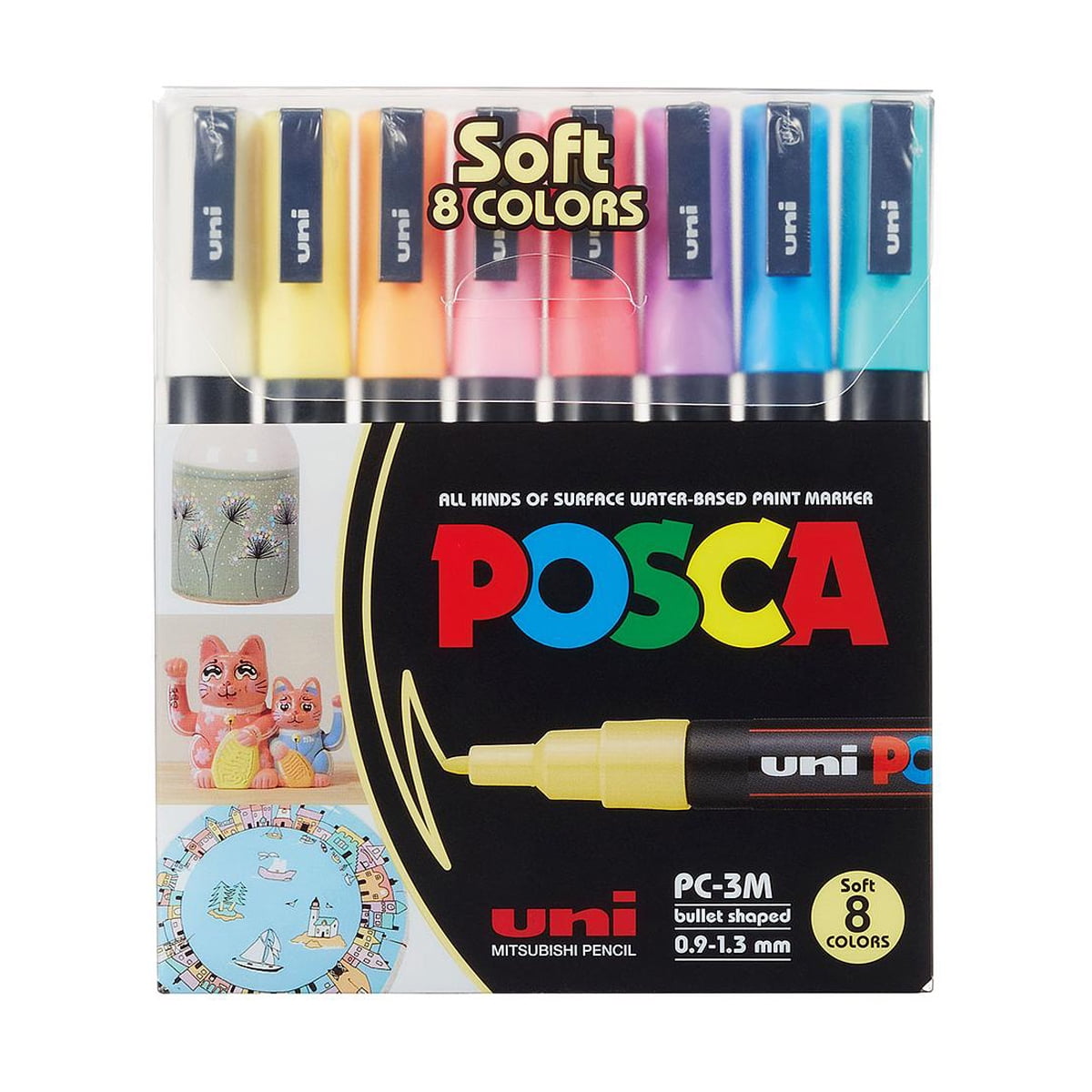 Marcadores Posca 3m Set 8 Colores Pastel