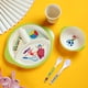 thumbnail image 2 of Un juego de vajilla infantil de fibra de bambú ecológica con plato dividido de dibujos animados para bebés, 2 of 5