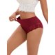 thumbnail image 4 of INSPIRE CHIC Bragas de Mujer Regreso a Clases Calzoncillos de Cintura Alta con Encaje y Cobertura Completa M Rojo Vino, 4 of 4