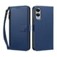 thumbnail image 1 of Funda Tipo Billetera para samsung galaxy S25 Edge con Soporte y Bolsillo con Cierre Azul profundo, 1 of 1