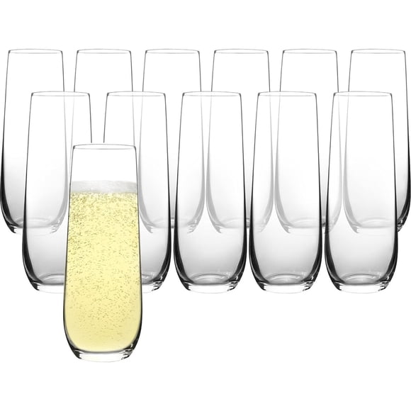 Copas Para Champagne Sin Tallo 12 Piezas 8 Oz (237 Ml)
