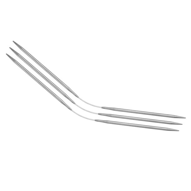 Uxcell 3Pcs Tamaño US 4 (3.5mm) Agujas de Tejer Flexibles de Doble Punta para Proyectos Hechos a Mano