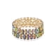 thumbnail image 1 of Pulsera Elástica CC Clothing Rectangular Con Piedras De Strass Taupe, 1 of 5
