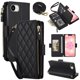 thumbnail image 1 of Para iPhone 17e / iPhone 16e Funda Tipo Cartera con Bloqueo RFID, Funda de Teléfono Tipo Bolso Cruzado con 9 Ranuras para Tarjetas, Bolsillo con Cierre y Correa Desmontable, Negro, para iPhone 17e /, 1 of 9