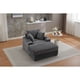 thumbnail image 1 of [VIDEO/New]Corduroy Upholstered Chaise Lounge Sofa with Handrail storage ,Movable ottoman,Cupholders,Detachable Cushions Deep Seat for Living Room Office,3 colour, 1 of 3