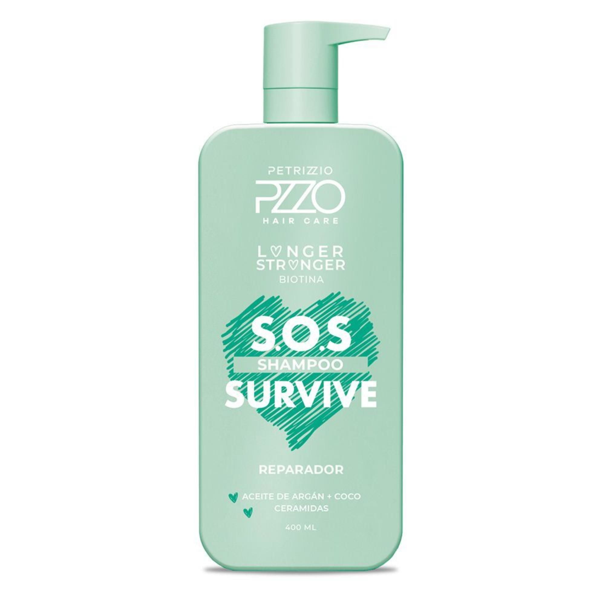 Shampoo Reparador Sos Survive 400 ml Pzzo Hair Care