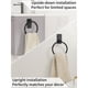 thumbnail image 3 of STWWO Hand Towel Holder for Bathroom, Adhesive Round Towel Ring, 3 of 3