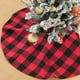 thumbnail image 1 of Falda B-COOL Buffalo Plaid para árbol de Navidad, 122 cm, negro y rojo, 1 of 3
