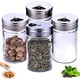 thumbnail image 1 of 4 tarros de especias y tarros transparentes con tapa - 100 ml herméticos para té, cereales, frutos secos, comida para mascotas, vidrio, acero inoxidable y plástico., 1 of 7