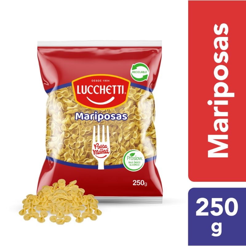 Fideo Pasta Mariposas N°81 Bolsa 250 g Lucchetti