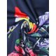 thumbnail image 5 of INSPIRE CHIC Camisón largo de manga corta con cuello en V para mujer, suave, teñido anudado, con bolsillos laterales para primavera y verano XS Mariposa, 5 of 6