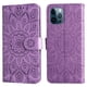 thumbnail image 1 of Funda tipo cartera FOXDOCK para iPhone 12 Mini , diseño girasol en relieve, cuero PU, cierre magnético, soporte y tarjetero, 1 of 5