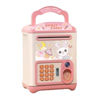 Fliperex - Alcancia Electronica Diseños Kawaii Caja Fuerte Portatil Rosa Tamano Unico