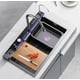 thumbnail image 2 of Fregadero de cocina Empotrado 80x45 Acero Inoxidable manual Negro, 2 of 8