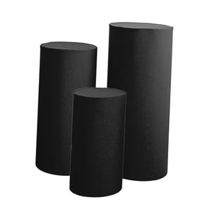 Bothyi - 3X Fundas Cilíndricas Para Pie Decorativas Para Fiesta, Compromiso, Acción De Gracias, Negro