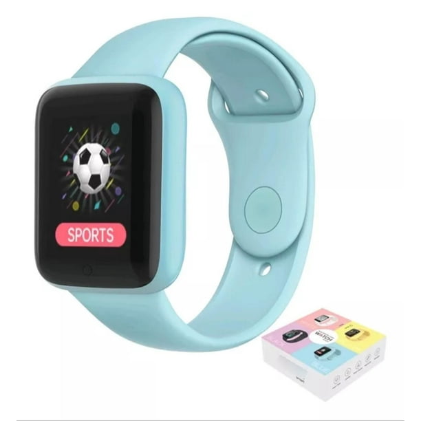 Reloj D20 Inteligente Smartwatch Celeste 2024 celeste