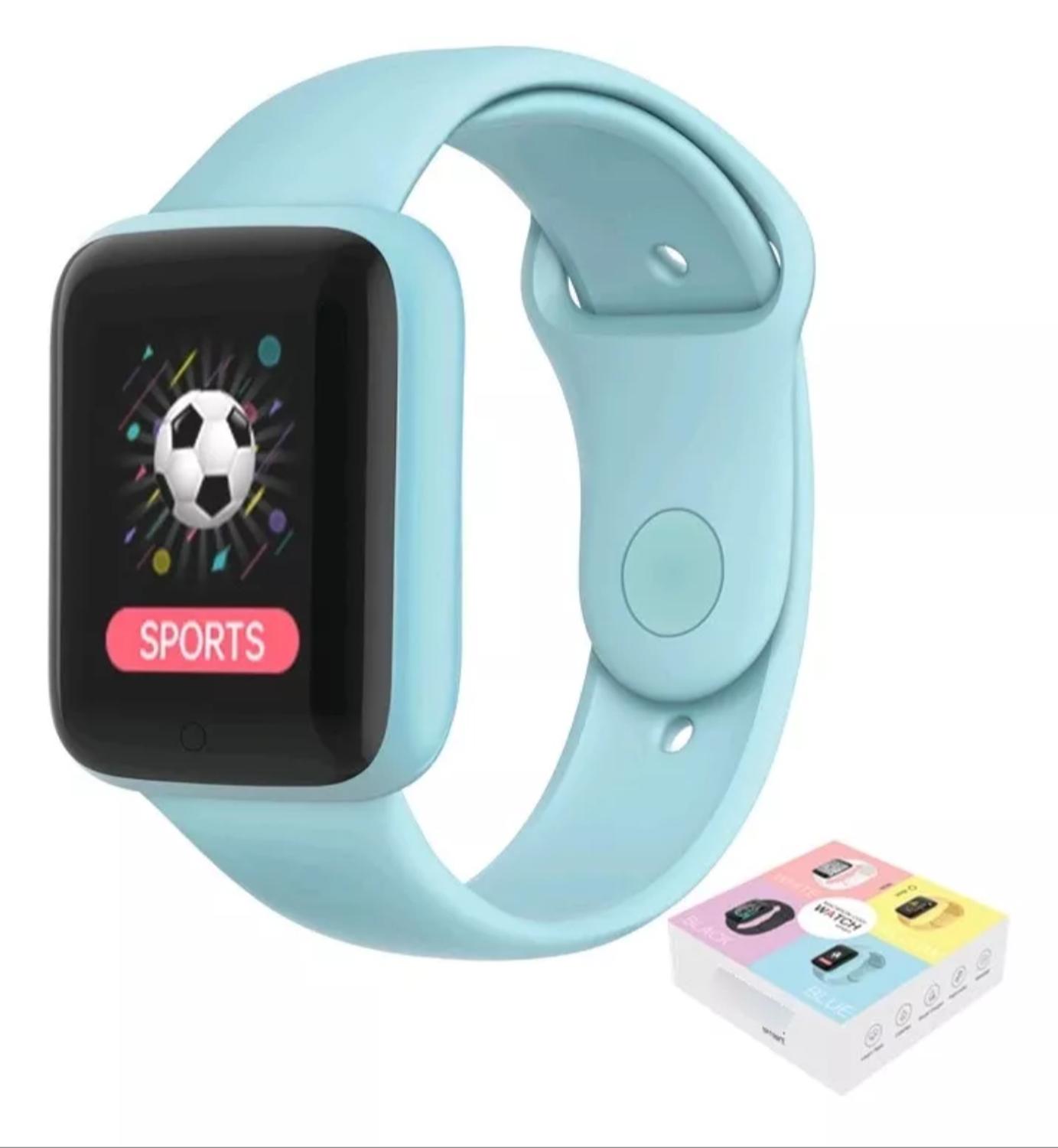 Fitpro - Reloj D20 Inteligente Smartwatch Celeste 2024 Celeste