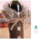 thumbnail image 5 of Funda para botella de vino navideña, diseño de cuello y botones, suéter para botella de vino, conjunto de vestido para botella de vino, decoración para fiesta navideña, decoración para mesa de comedor, 5 of 6