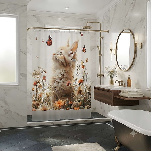 Cortina De Baño Con Forro 180x180 Cm Cb04
