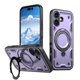 thumbnail image 1 of For Apple iPhone 17 Funda con Soporte de Anillo en O Magnético Invisible, Funda de Teléfono a Prueba de Golpes, Morado, para iPhone 17, 1 of 6