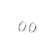 thumbnail image 1 of Aros LP1887-4/5 Lotus Silver Mujer Hoops, 1 of 2