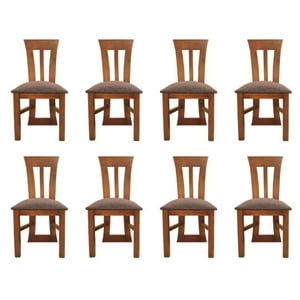 Koliat - Pack 8 Sillas Elegant Nogal Tapiz Café