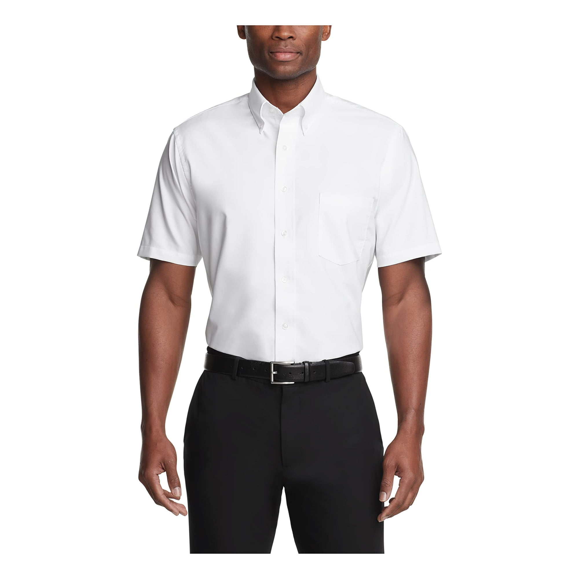 Vestido Oxford De Manga Corta Para Hombre Shirt Van Heusen, Corte Regular