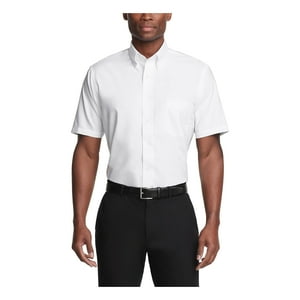 Vestido Oxford De Manga Corta Para Hombre Shirt Van Heusen, Corte Regular