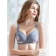 thumbnail image 3 of Women's Stripe Graphic Elastic Front Buckle Maternity Nursing Bra, Breastfeeding Bra Underwear, 3 of 3