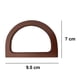 thumbnail image 2 of Xiao Hua Asa de Bolsa de Madera de 4 Piezas, Repuesto, Bolso en Forma de D, Suministros para Hacer Carteras, Marrón, 2 of 4