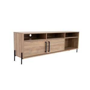 Fm Furniture - Mesa De Tv 70"" Con 2 Puertas 53,4X158,5X34,6 Cm Café Claro