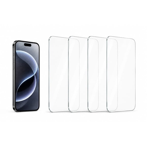 Pack 4 Micas Vidrio Templado 9H para iPhone 17 Protector de Pantalla