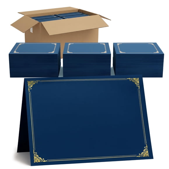 Porta certificados Homelance azul marino 160 piezas tamaño carta