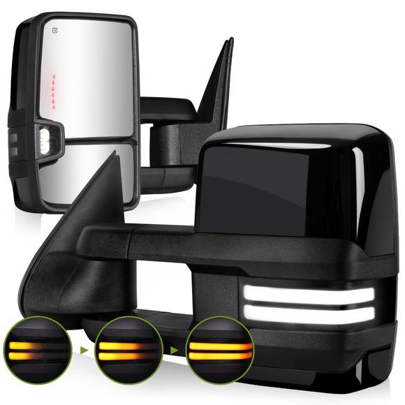 Espejos de remolque Siziom para Chevy Silverado/GMC Sierra 2003-2007