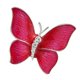 thumbnail image 1 of mujeres de moda cristal rhinestone rose rojo esmalte aleación mariposa broche pin, 1 of 5