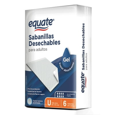 Sabanillas Desechanbles Para Adultos 6 Un Equate