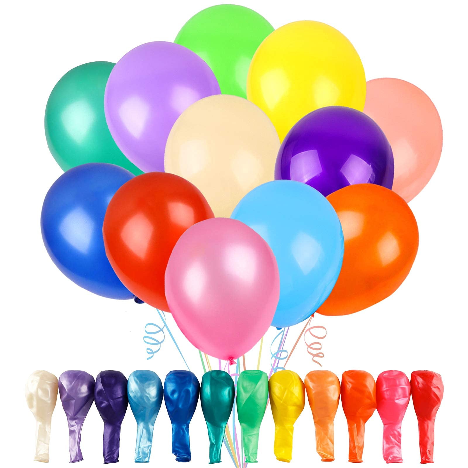 Globos De Látex Rubfac 120 Colores Surtidos Arcoíris 30 Cm