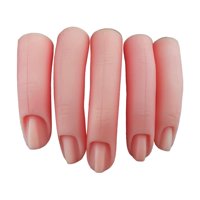 Ioensy - 5X Manos De Maniquí De Dedo De Práctica De Silicona Para Uñas Acrílicas Diy